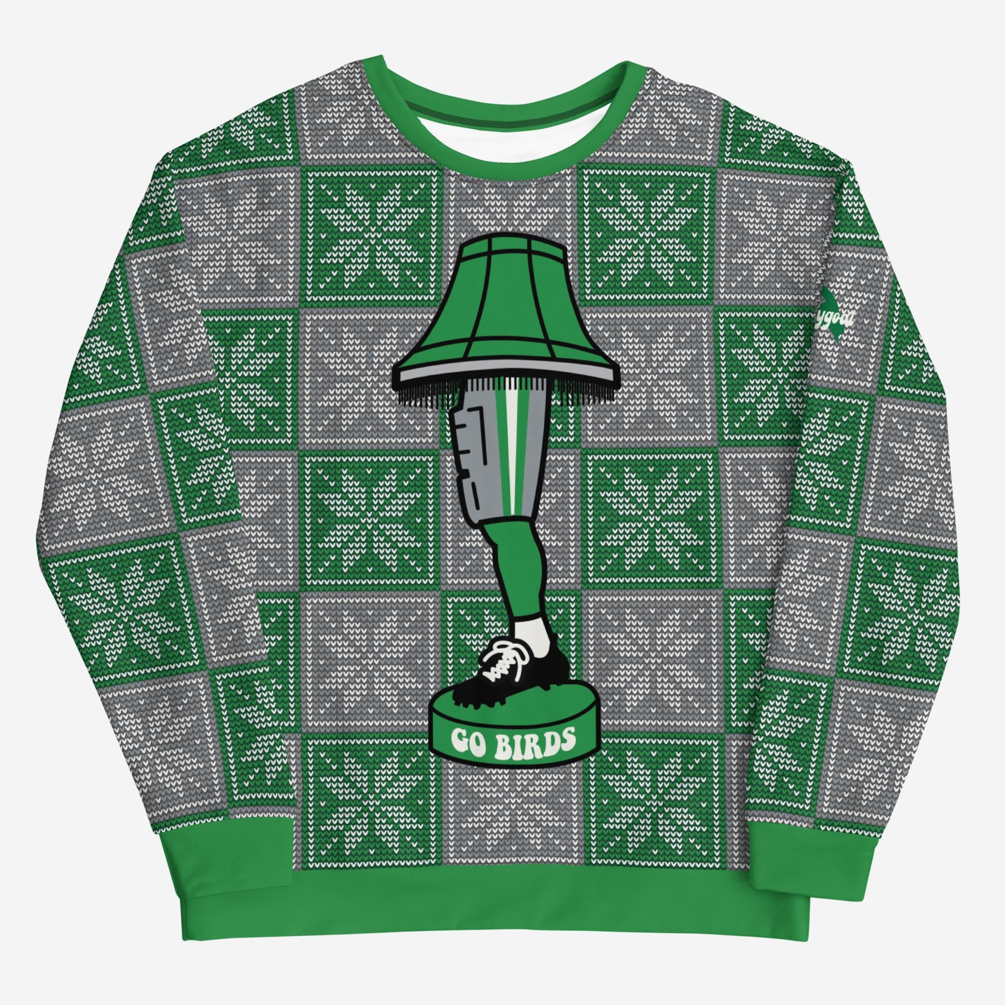 Birds Leg Lamp Go Birds Ugly Sweater Christmas