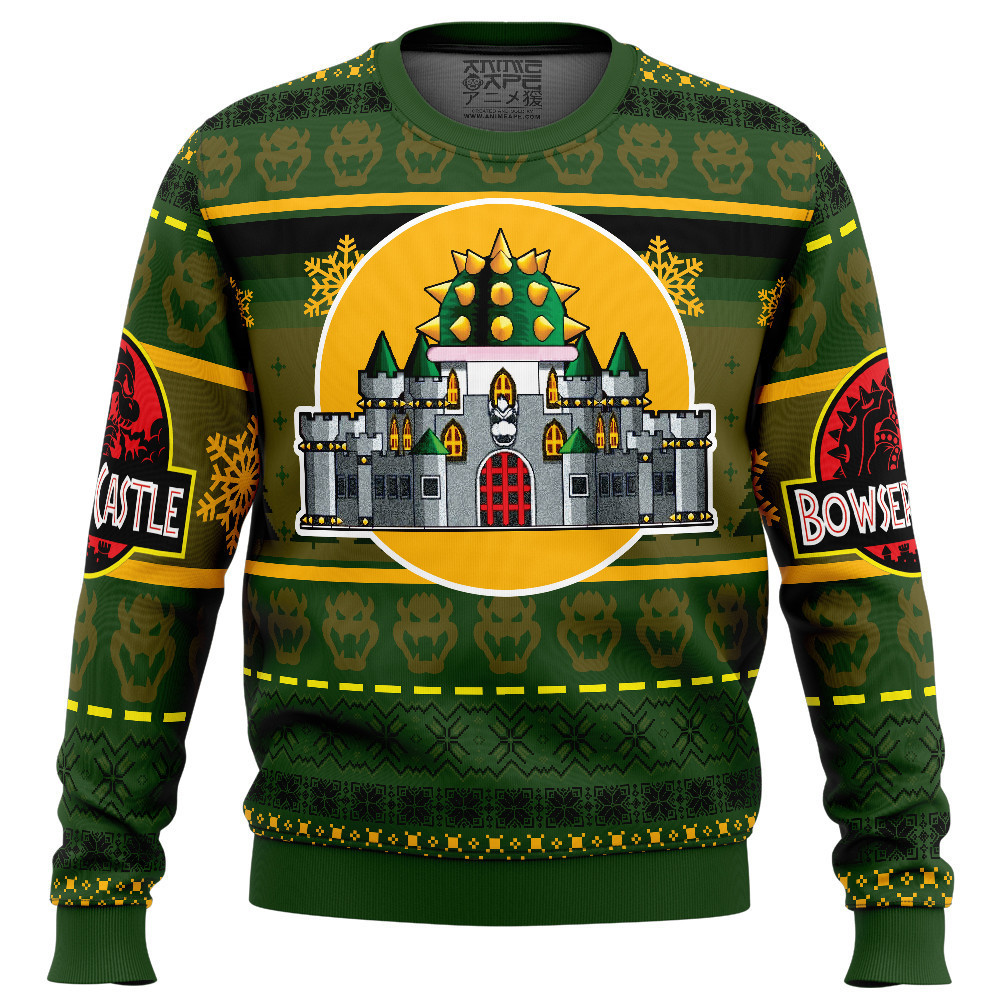 Bowser Castle Ugly Christmas Sweater