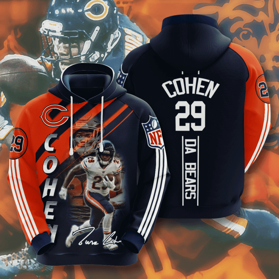 Chicago Bears TARIK COHEN Hoodie Zip Hoodie