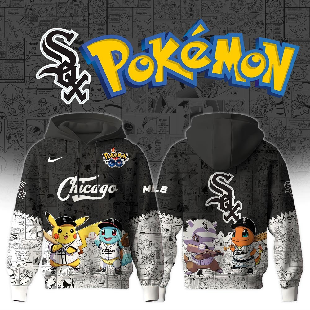 Chicago White Sox X PokÆ’mon Go Hoodie MLB Merch Cute Gifts For Baseball Fans