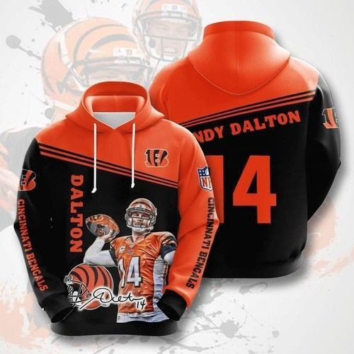 Cincinnati Bengals Dalton 14 Hoodie Zip Hoodie