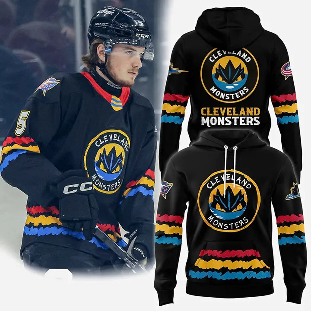 Cleveland Monsters X Babies And Childrens Night Hoodie NHL Gifts For Fans