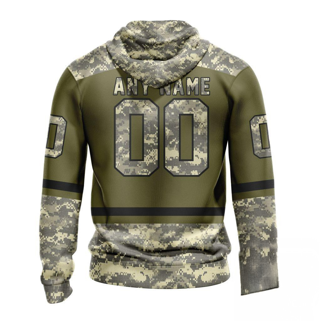 Custom NHL Chicago Blackhawks Special Veterans Military Appreciation Hoodie Gifts For Men