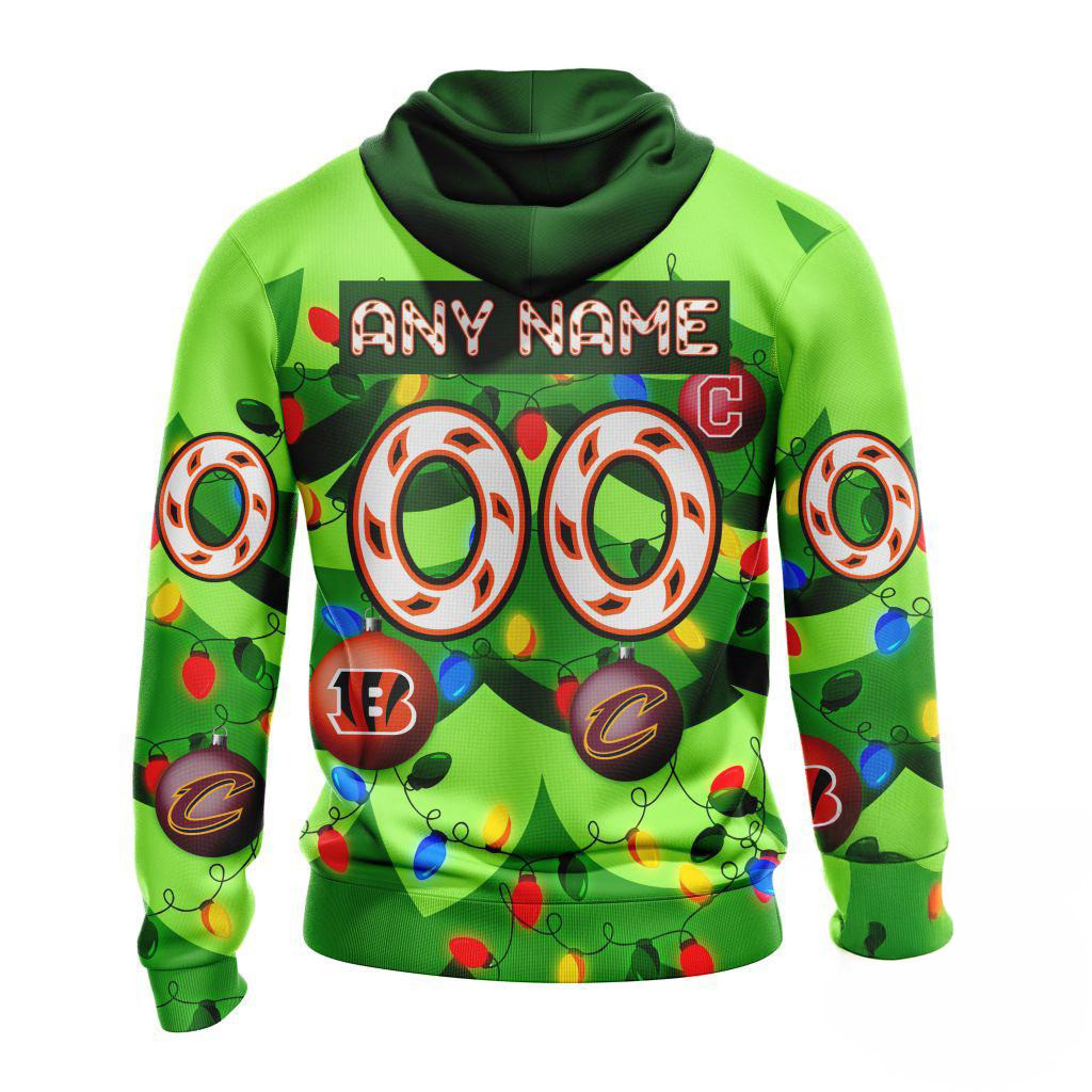 Custom NHL Columbus Blue Jackets Specialized Christmas Tree Color And Citys Sports Teams Hoodie