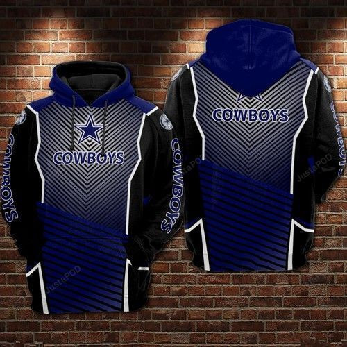 Dallas Cowboys NFL Football Line Hoodie Zip Hoodie Version 1815