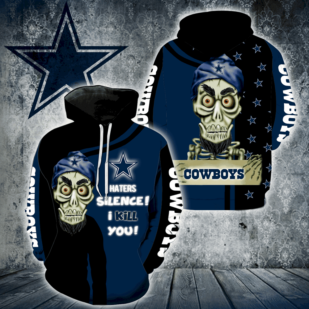 Dallas Cowboys Skull Full Hoodie Zip Hoodie