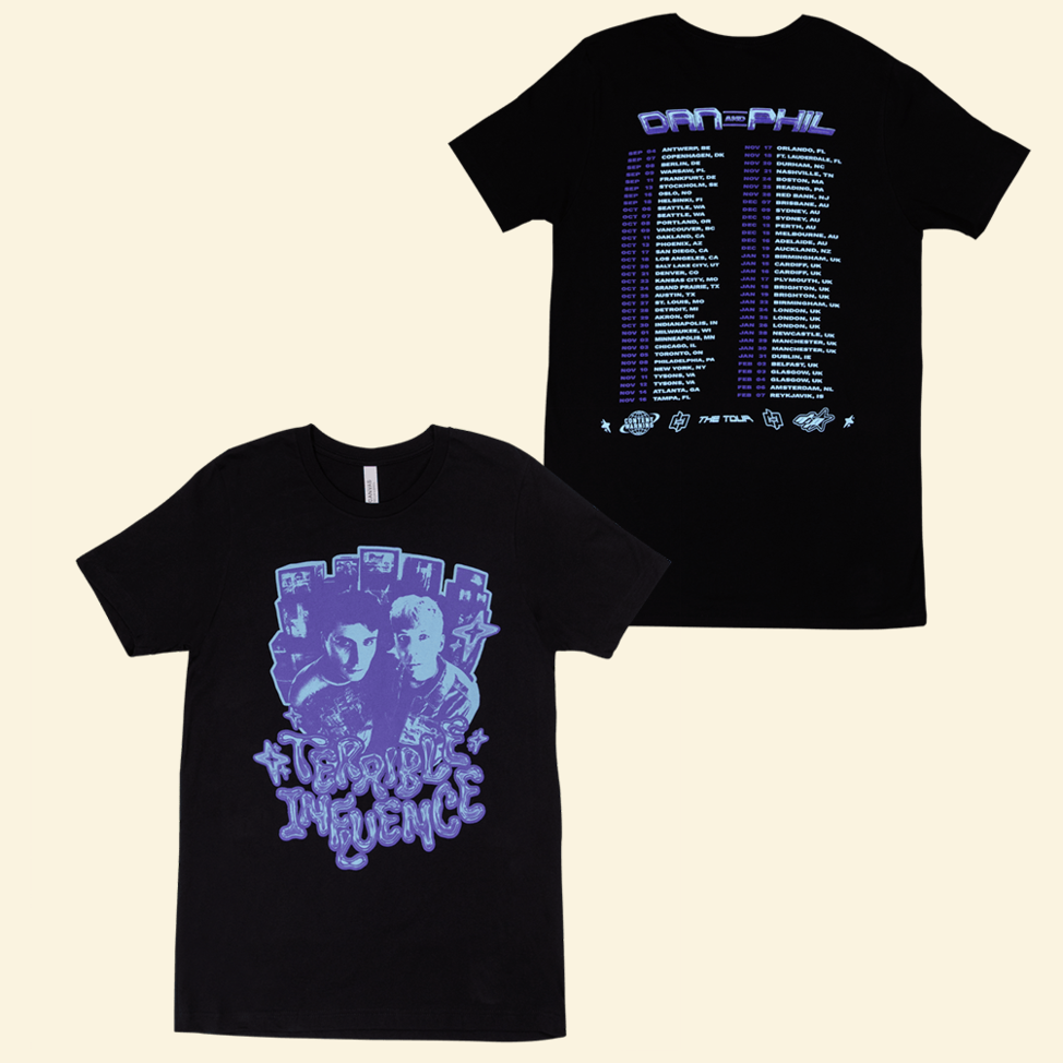 Dan And Phil Merch Tour Shirt Dan And Phil Terrible Influence Tour Merch Gifts For Fans