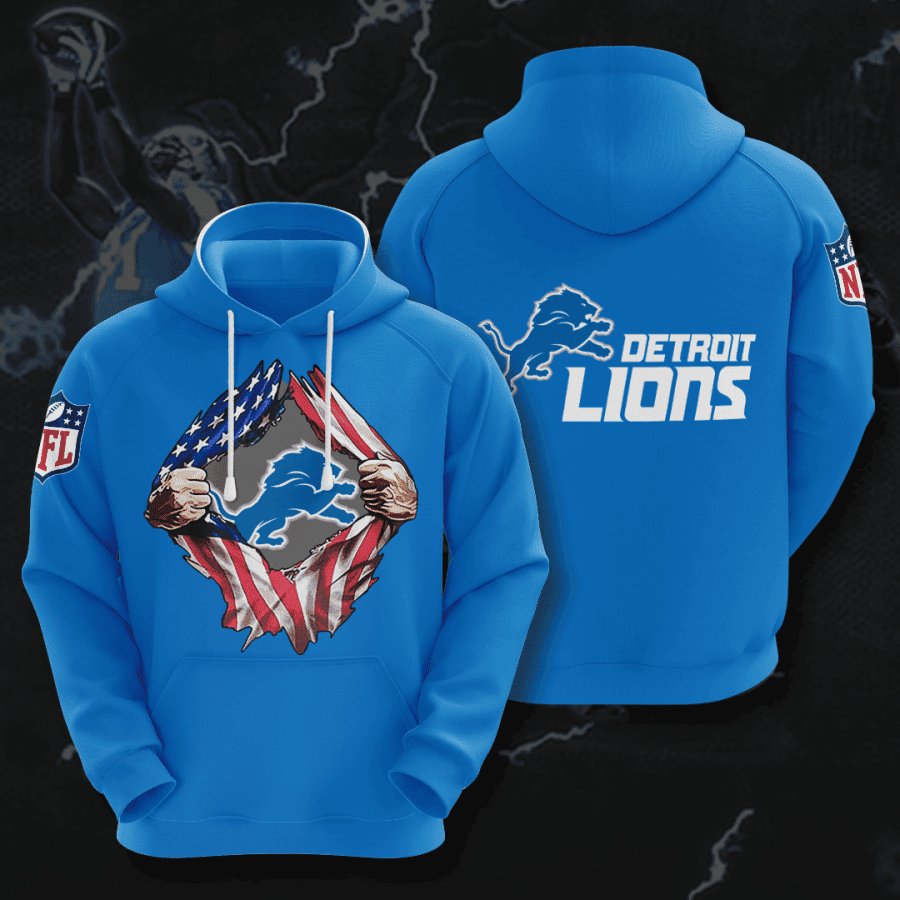 Detroit Lions Hoodie Zip Hoodie Version 2156