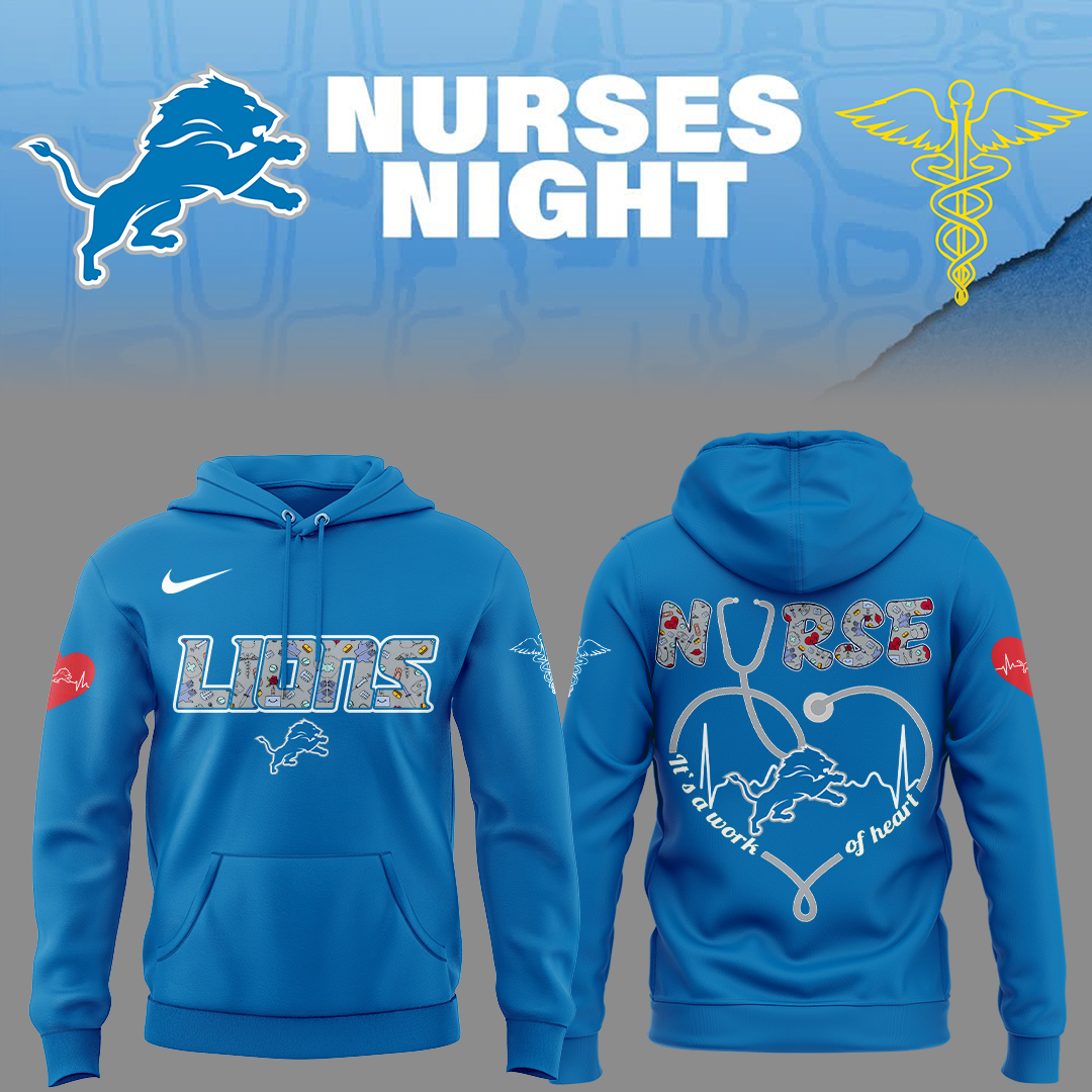 Detroit Lions Nurses Appreciation Hoodie Gifts For Football Fan