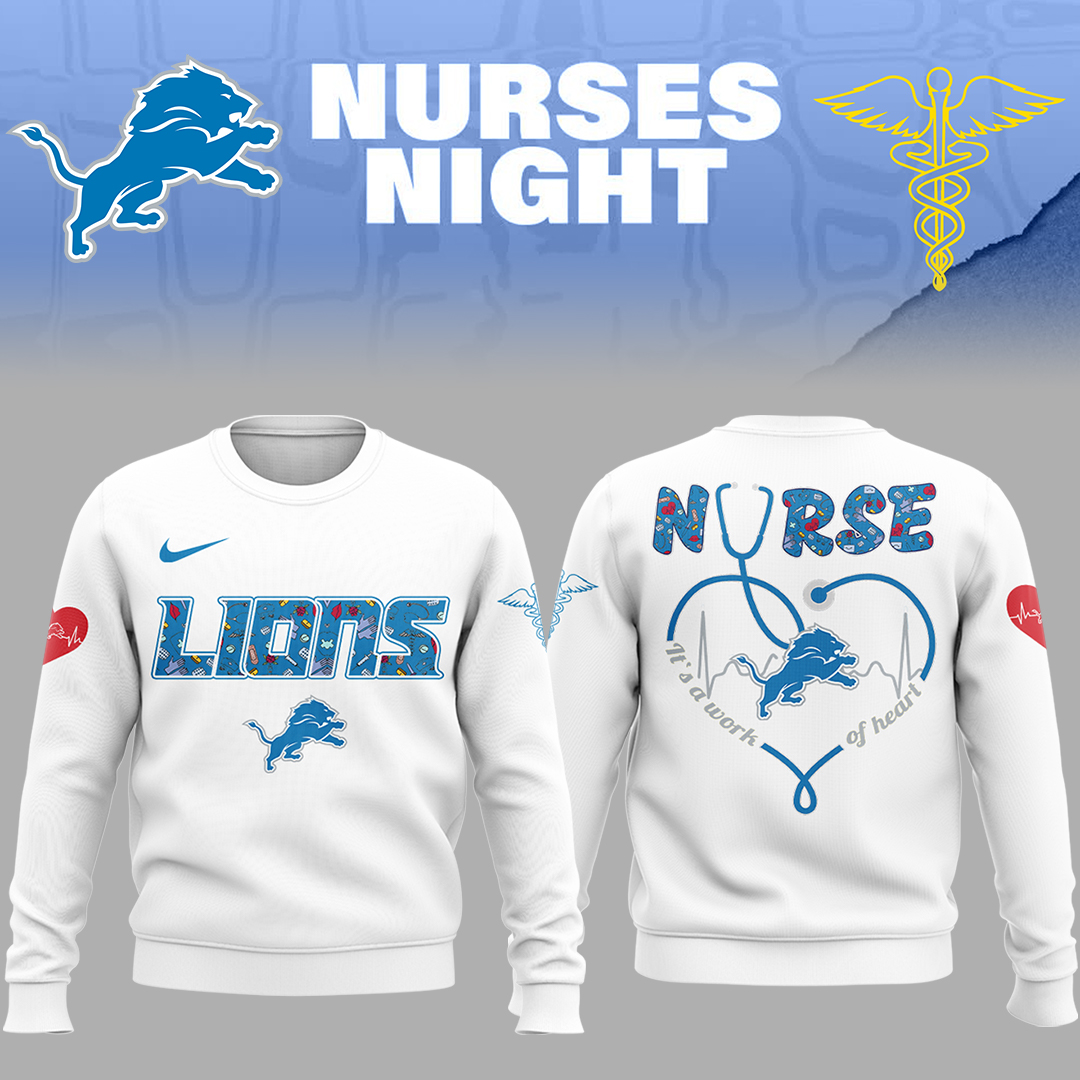 Detroit Lions Nurses Appreciation Sweatshirt Best Presents For Football Fans