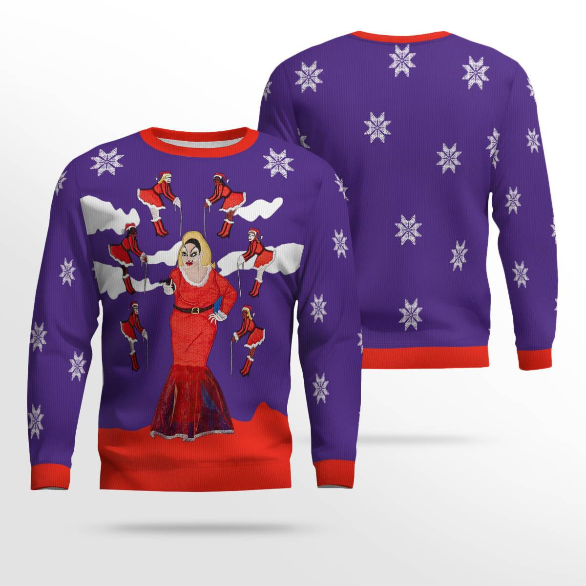Divine Ugly Christmas Sweater Purple