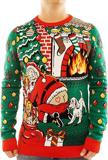 Dog Pants Santa Ugly Christmas Sweater