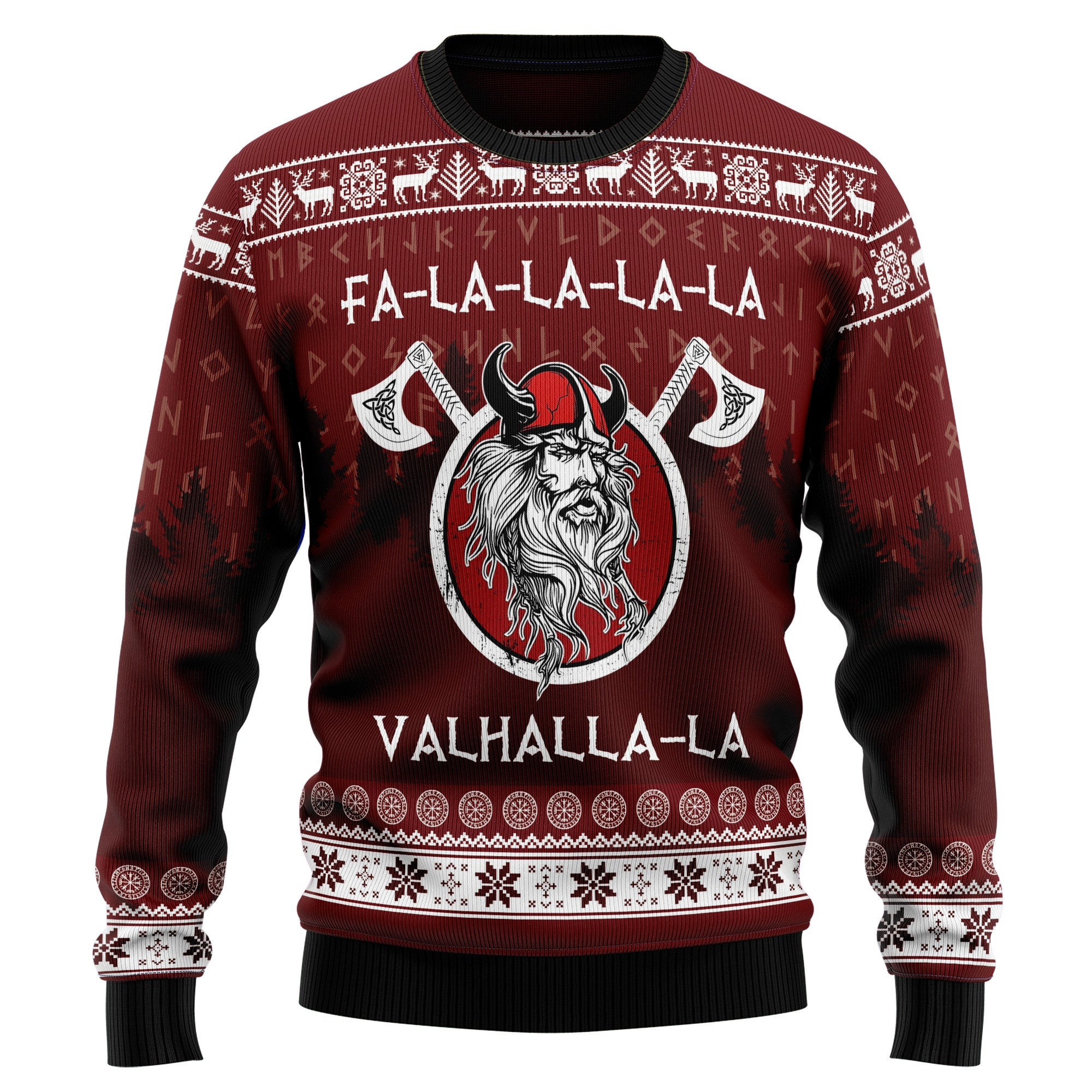 Fa La La La Valhalla La Viking Ugly Sweater