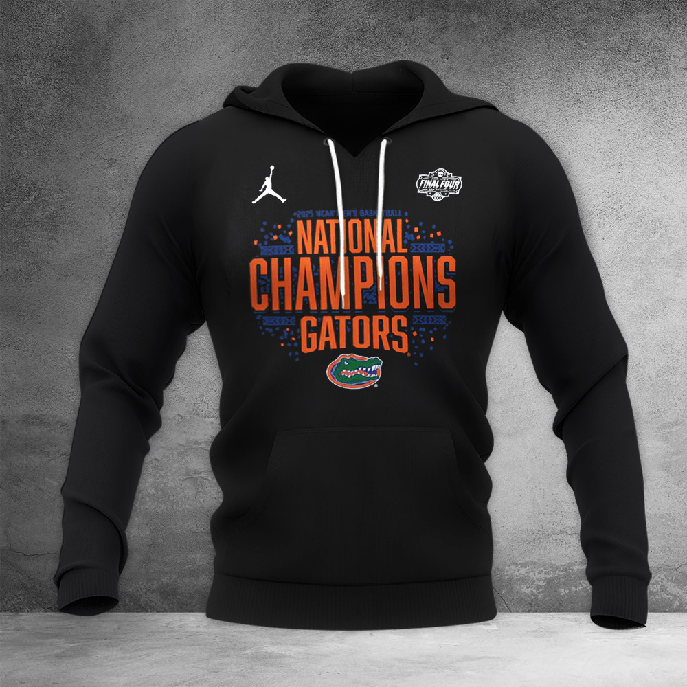 Florida Gators Jordan Brand 2025 NCAA Mens Basketball National Champions Hoodie Fans Gifts