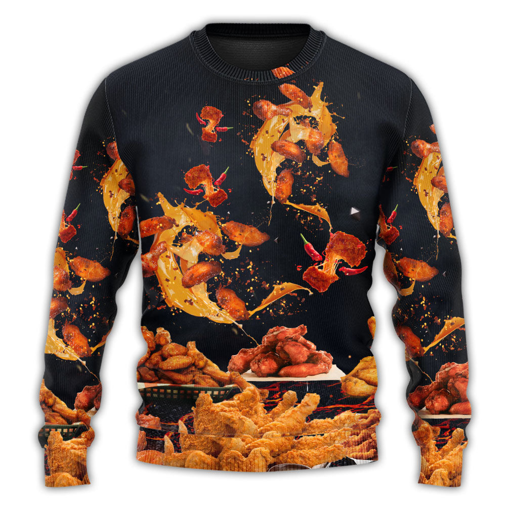 Food Chicken Wing Fast Food Delicious Ugly Christmas Sweaters