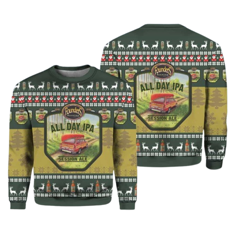Founders All Day Ipa Ugly Christmas Sweater