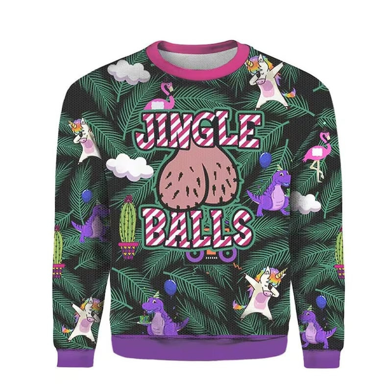 Funny Jingle Balls Ugly Christmas Sweater, Funny Jingle Balls Ugly Sweater Knitted 2023