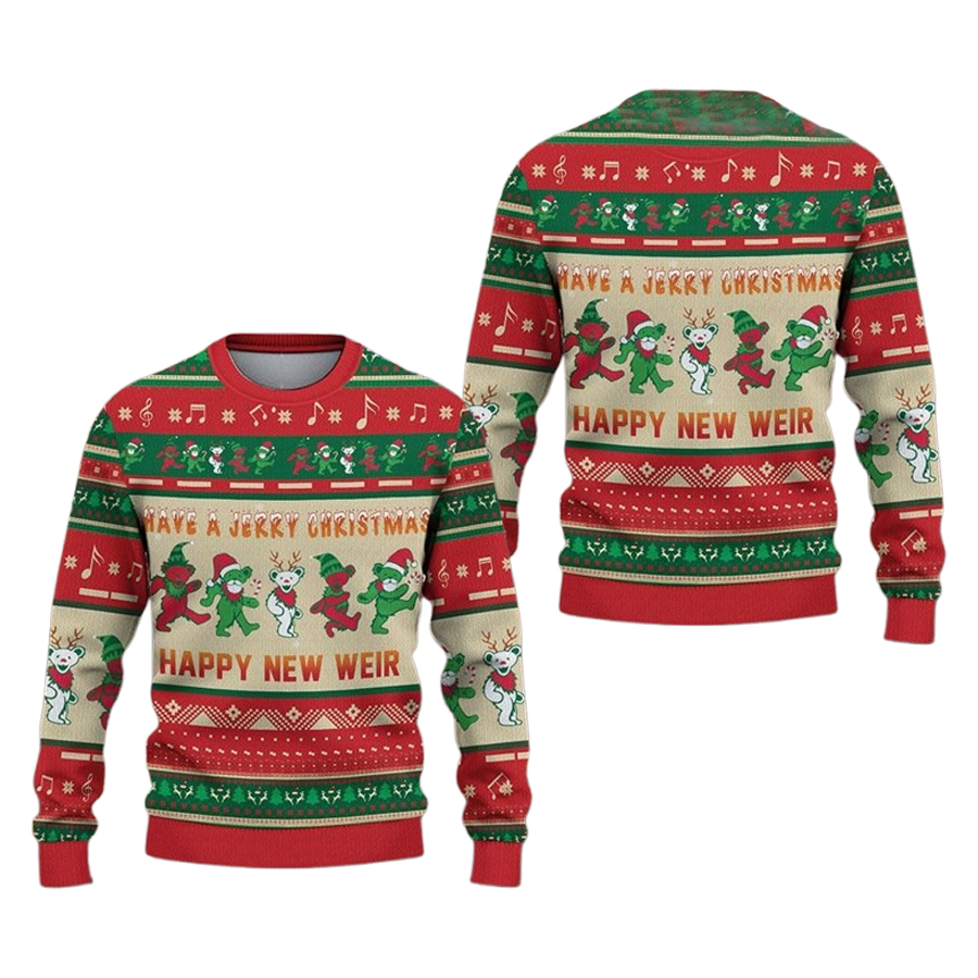 Grateful Dead Have A Jerry Christmas Happy Year Ugly Christmas Sweater