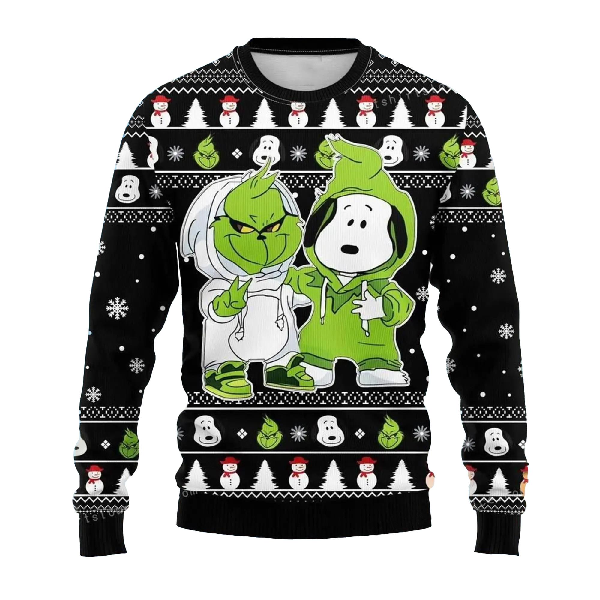 Grinch And Snoopy Christmas Ugly Sweater