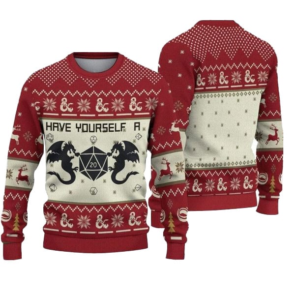 Have Yourself a Dungeons and Dragons Ugly Sweater