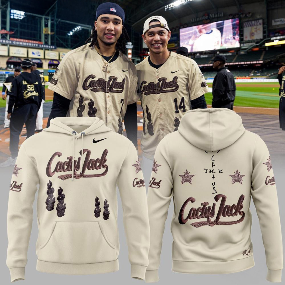 Houston Astros MLB 2025 Cactus Jack HBCU Hoodie Baseball Team Gift Ideas