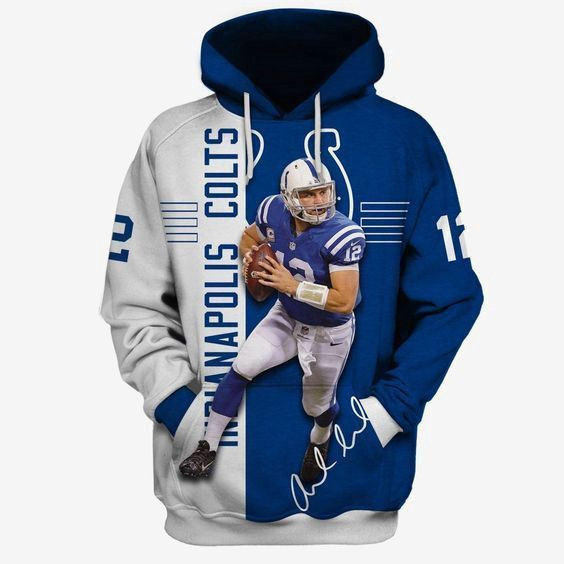 Indianapolis Colts Ncaa Football Andrew Luck Hoodie Zip Hoodie Version 1079