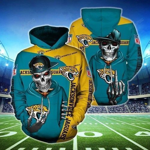 Jacksonville Jaguars Hip Hop Skull Hoodie Zip Hoodie