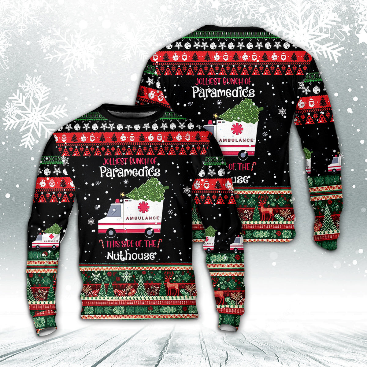 Jolliest Bunch Of Paramedics Christmas Sweater