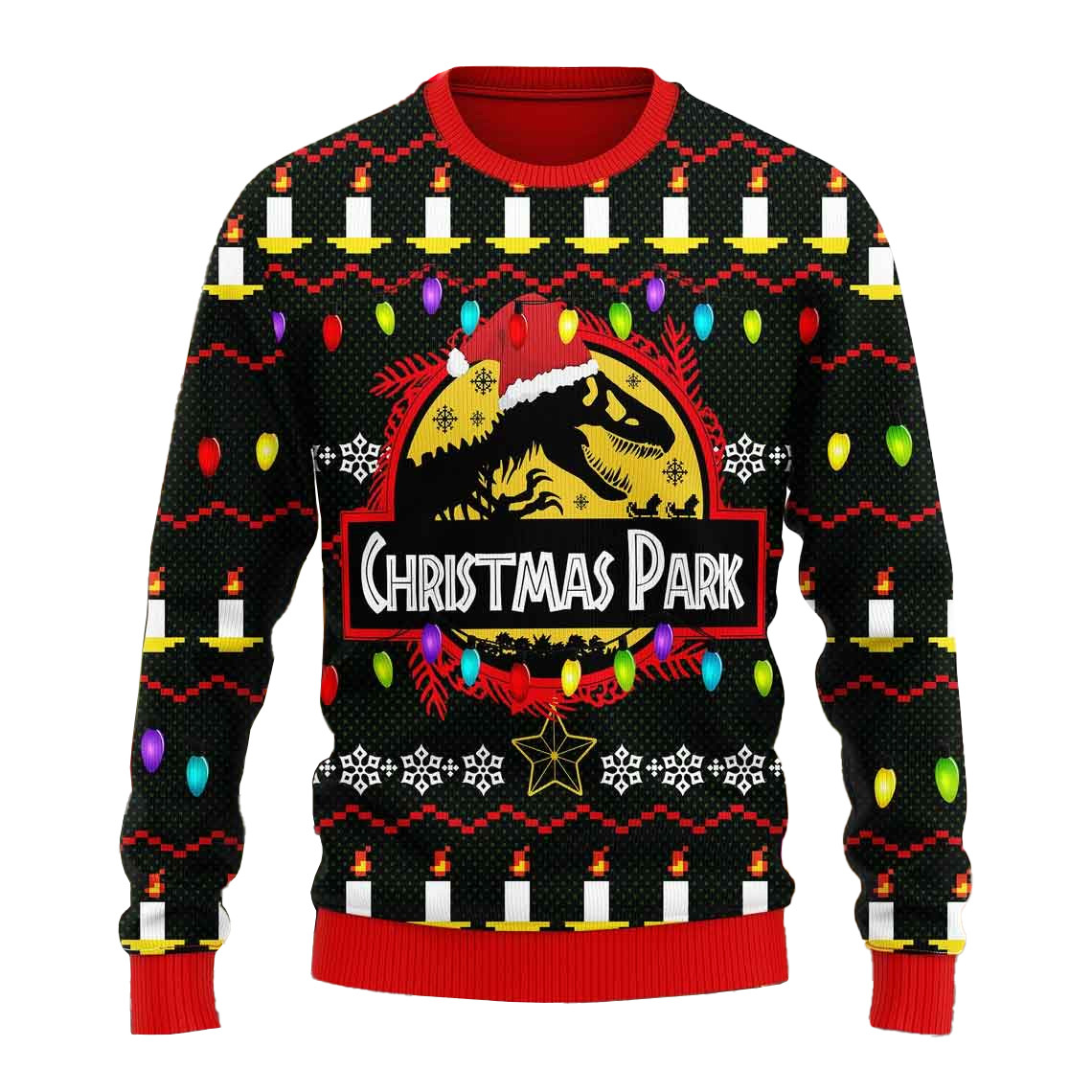 Jurassic Park Christmas Ugly Sweater