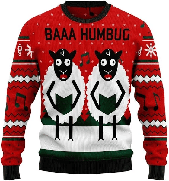 Llama Bah Humbug Funny Christmas Ugly Christmas Sweater