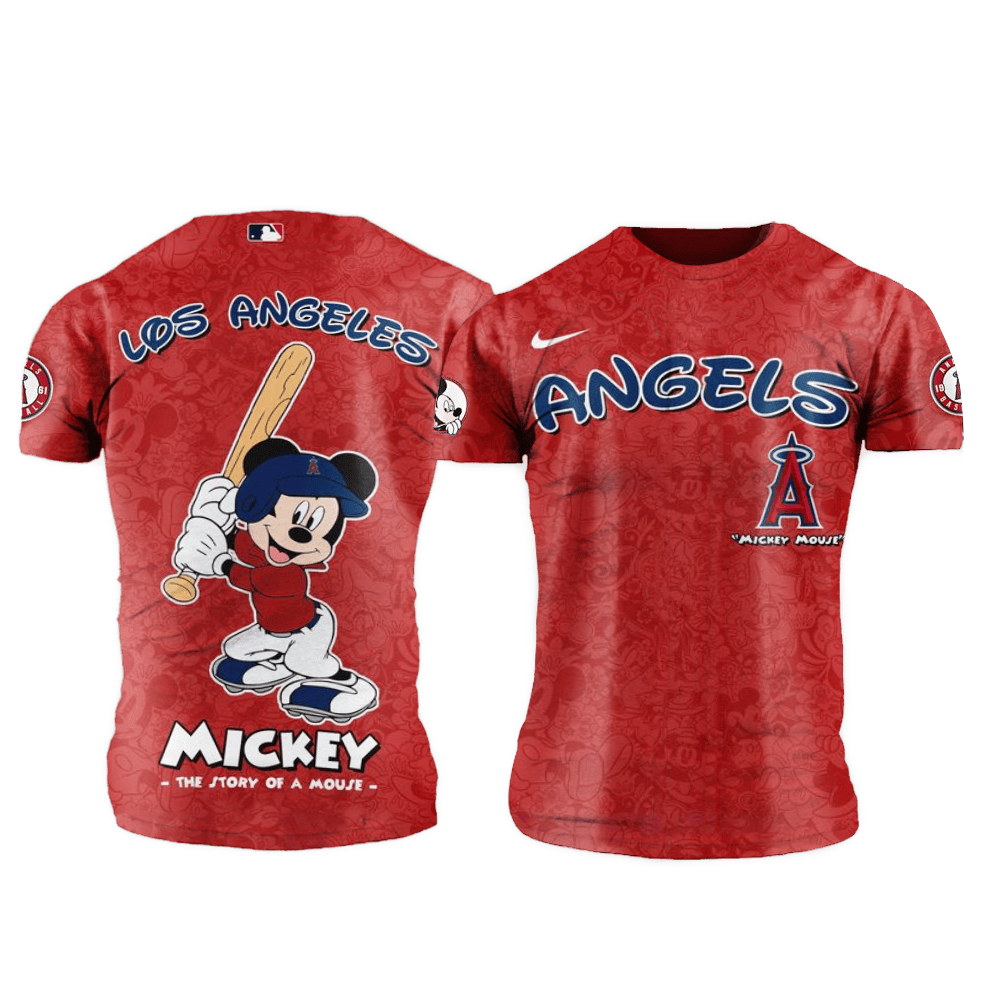 Los Angeles Angels MLB x Mickey Night Game Shirt Los Angeles Angels Merch Fathers Day Gifts