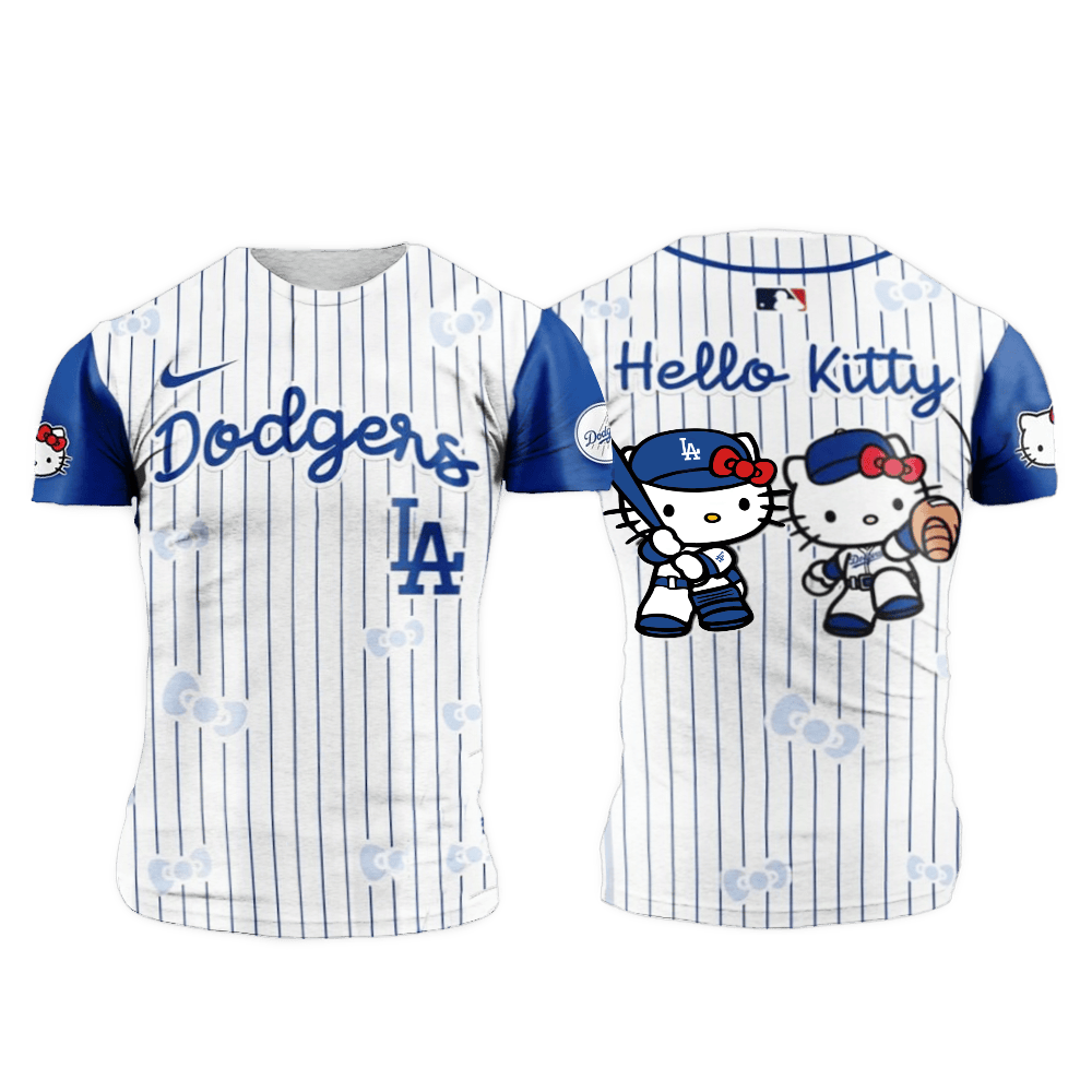 Los Angeles Dodgers MLB x Hello Kitty Night Game Shirt Los Angeles Dodgers Merch Dad Gifts