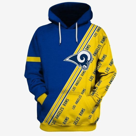 Los Angeles Rams NFL Football Many Logo Hoodie Zip Hoodie Version 366
