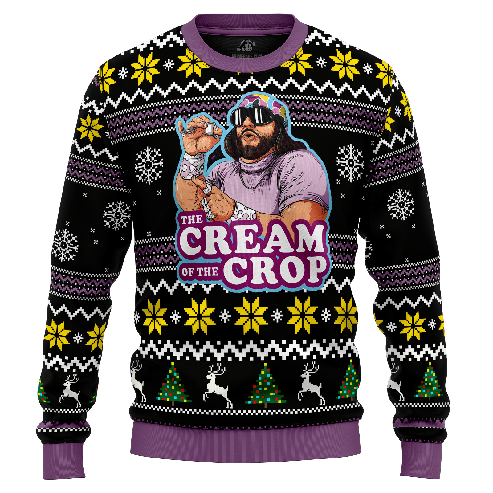 Macho Man The Cream of the Crop Pro Wrestling Ugly Christmas Sweater