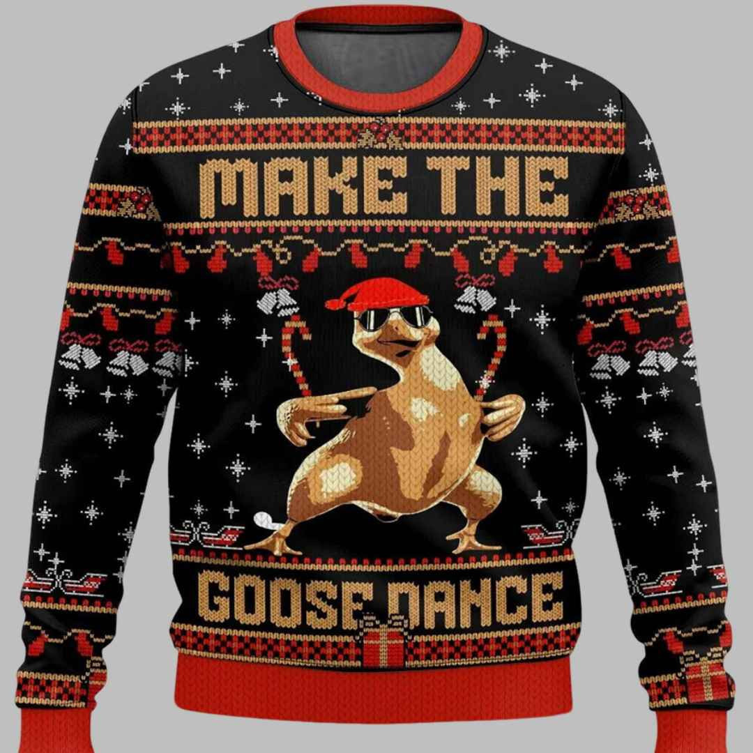 Make The Goose Dance Ugly Christmas Sweater