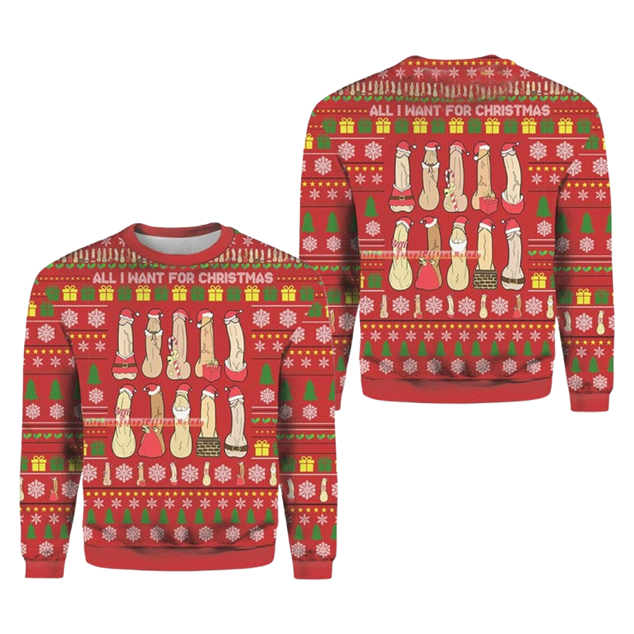 Merry Dickmas Ugly Dirty Ugly Christmas Sweater