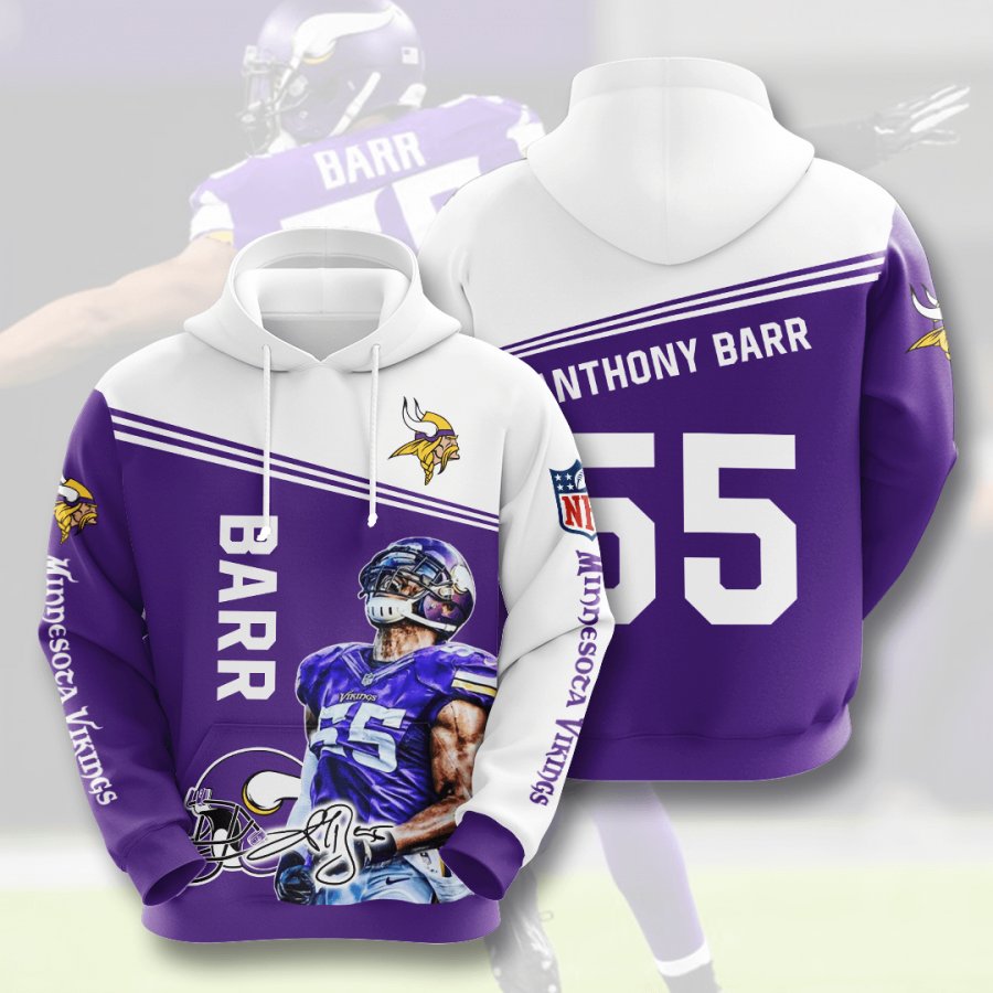 Minnesota Vikings Barr NFL Football Team Hoodie