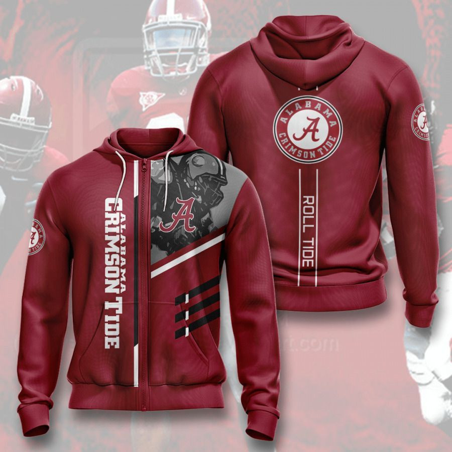 Ncaa- Alabama Crimson Tide Hoodie Zip Hoodie Version 1604