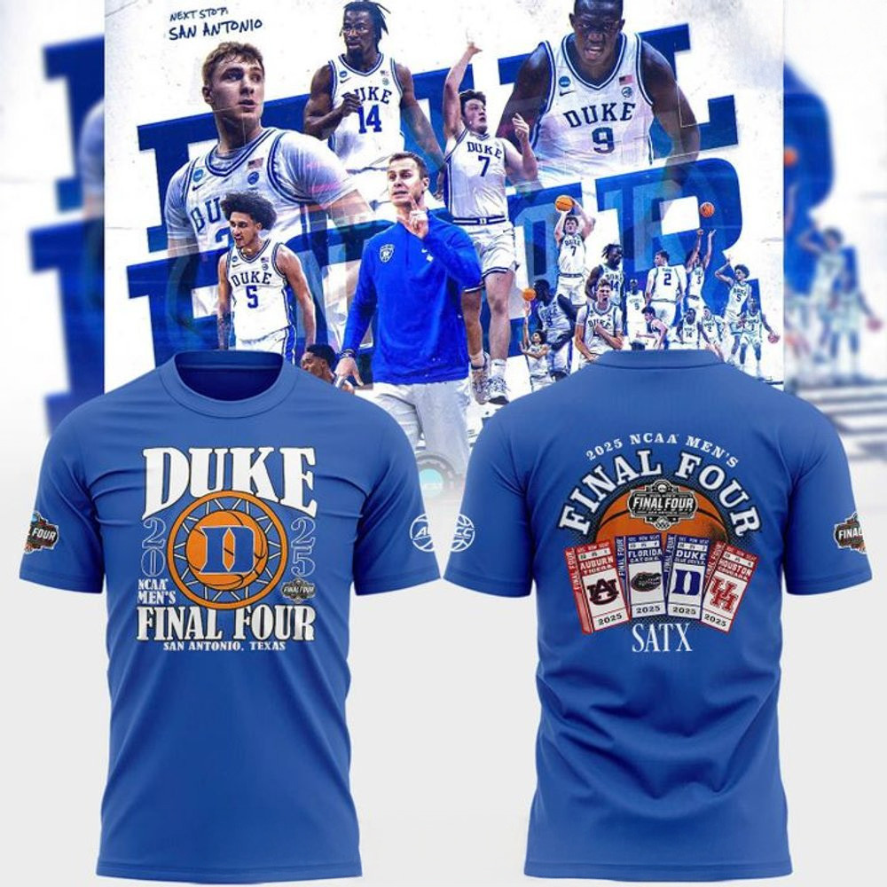 NCAA Mens Final Four 2025 Duke T-Shirt NCAA Merch First Fathers Day Gift Ideas