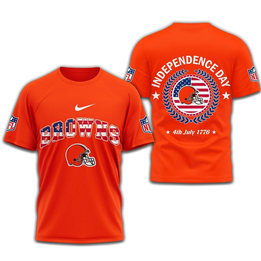 NFL Cleveland Brown 2025 Independence Day T-Shirt