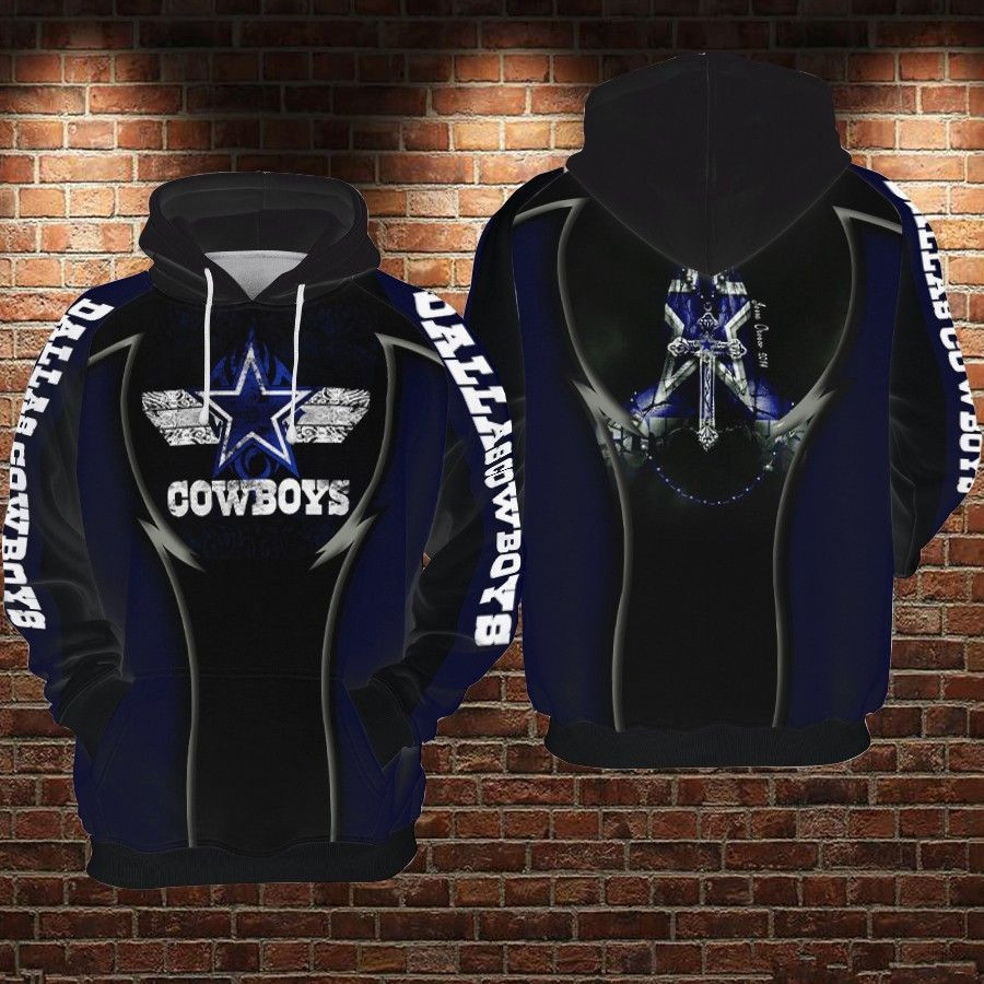 NFL Dallas Cowboys Nfl Football Jesus Cross Hoodie Zip Hoodie