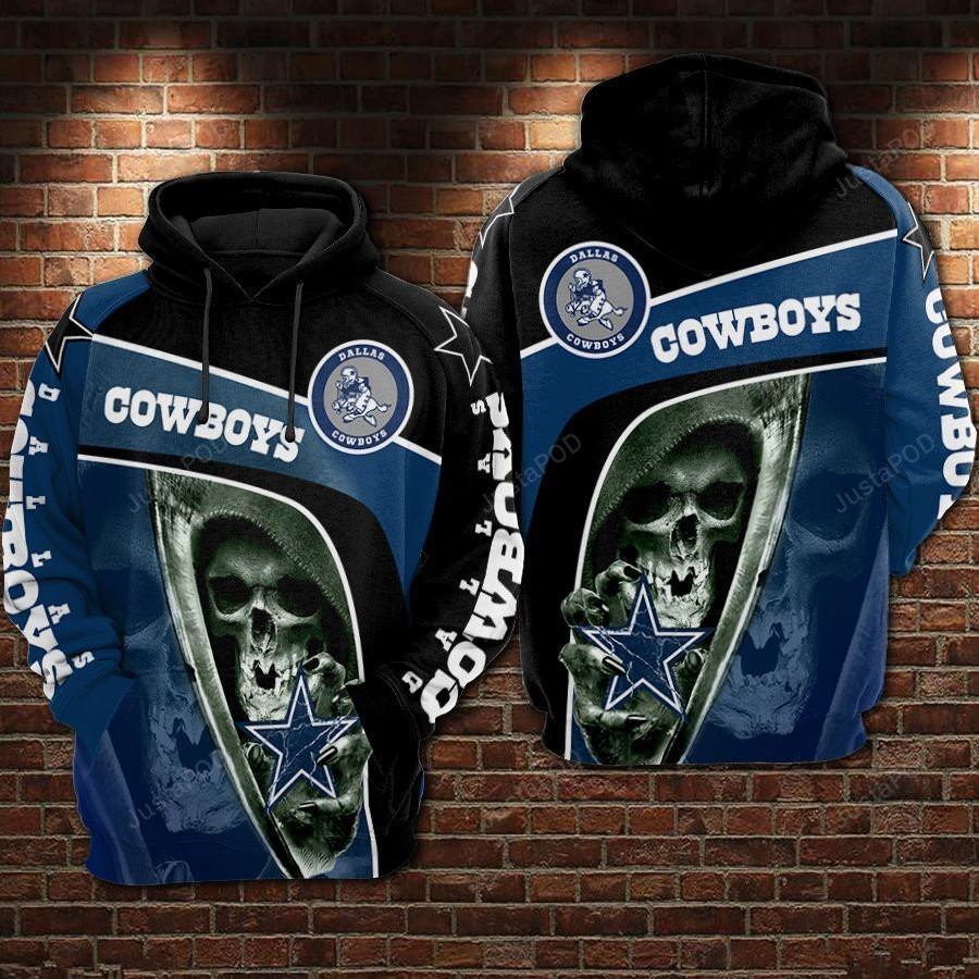 NFL Dallas Cowboys Nfl Football Skull Death Star Hoodie Zip Hoodie