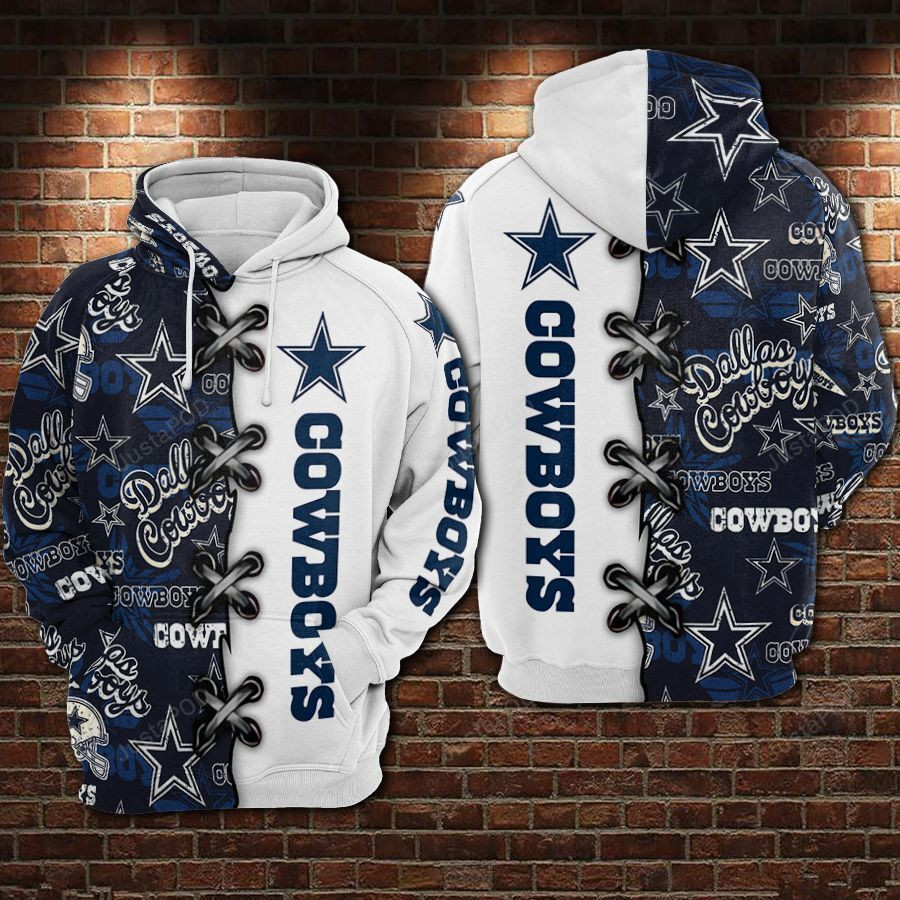 NFL Dallas Cowboys Nfl Football White Hoodie Zip Hoodie Version 948