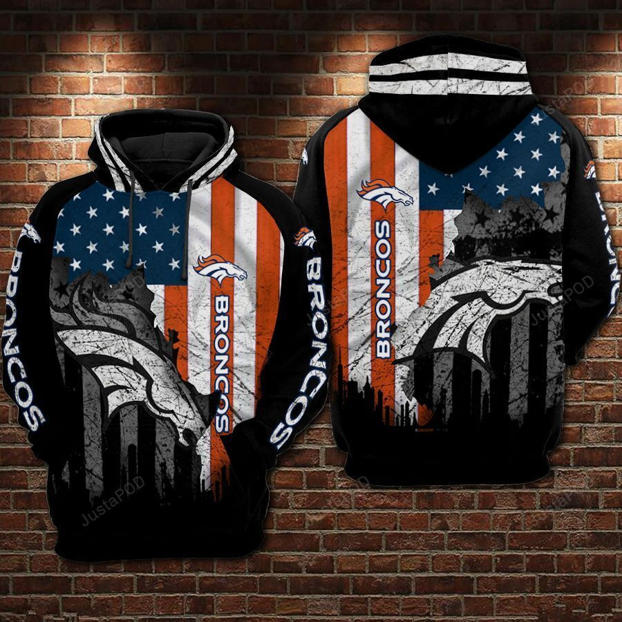 NFL Denver Broncos Nfl Football Flag American Hoodie Zip Hoodie