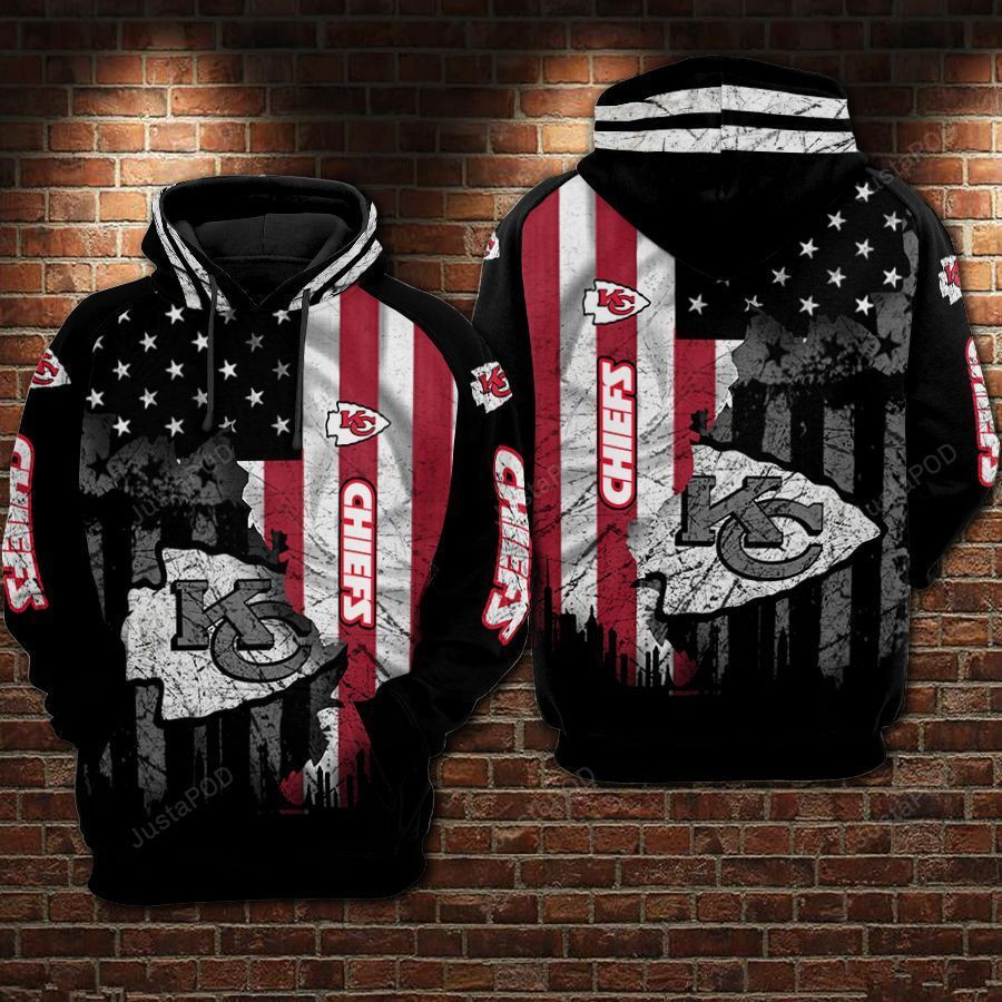 NFL Kansas City Chiefs Nfl Football Flag American Hoodie Zip Hoodie