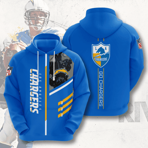 NFL Los Angeles Chargers Hoodie Zip Hoodie Version 2344