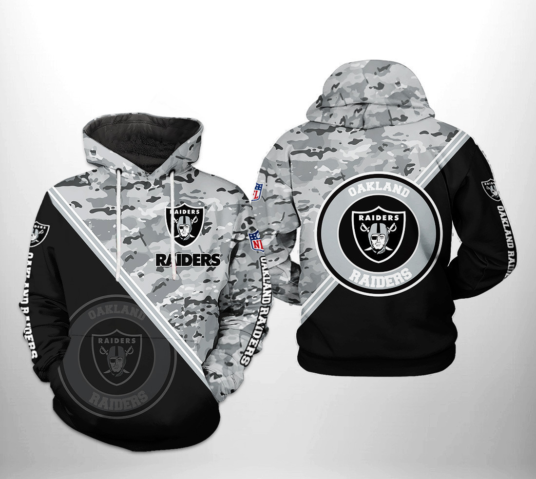 NFL Oakland Raiders NFL Camo Team Hoodie Zip Hoodie