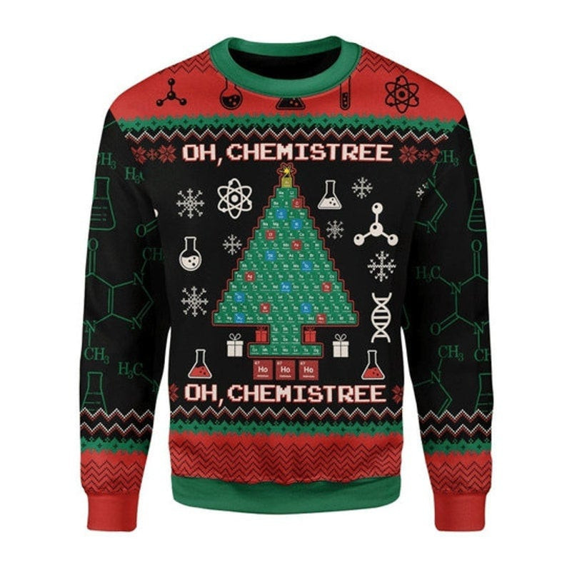 Oh Chemis Tree Science Lover Ugly Christmas Sweater