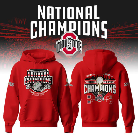 Ohio State Buckeyes NCAA National Champions Hoodie Football Related Gifts