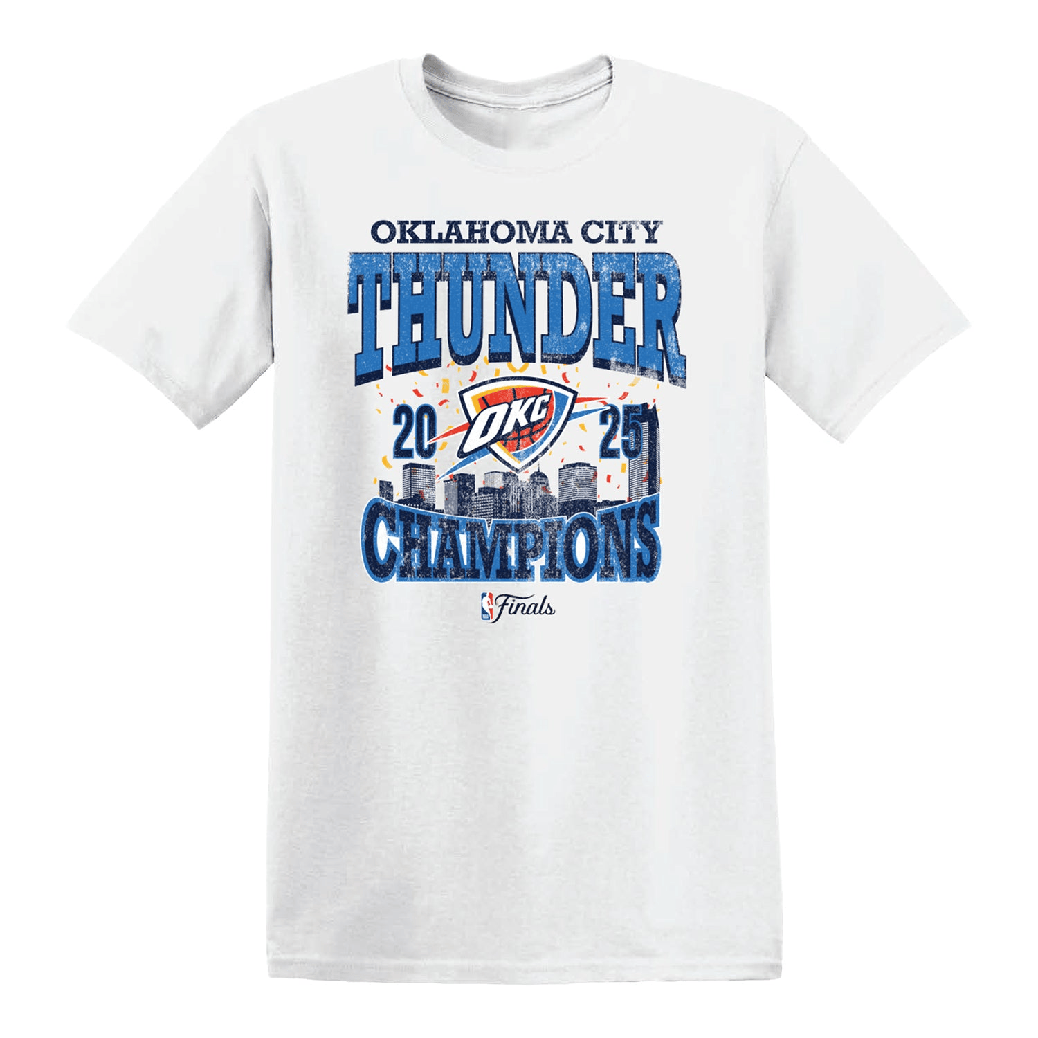 OKC Thunder Champions Shirt White 2025 NBA Championship Merch Gifts For Dad